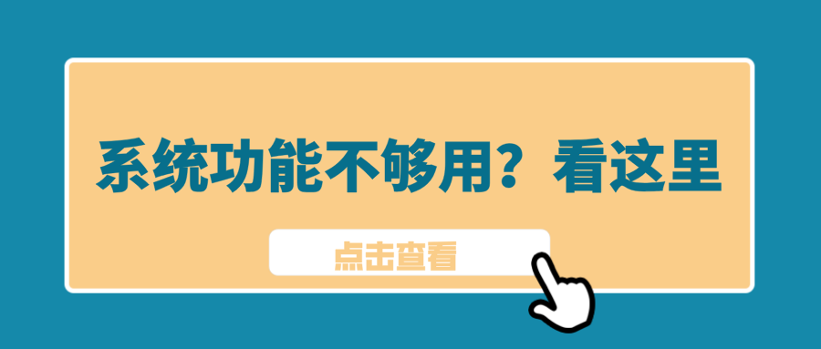 企业系统功能不够用？看看这里